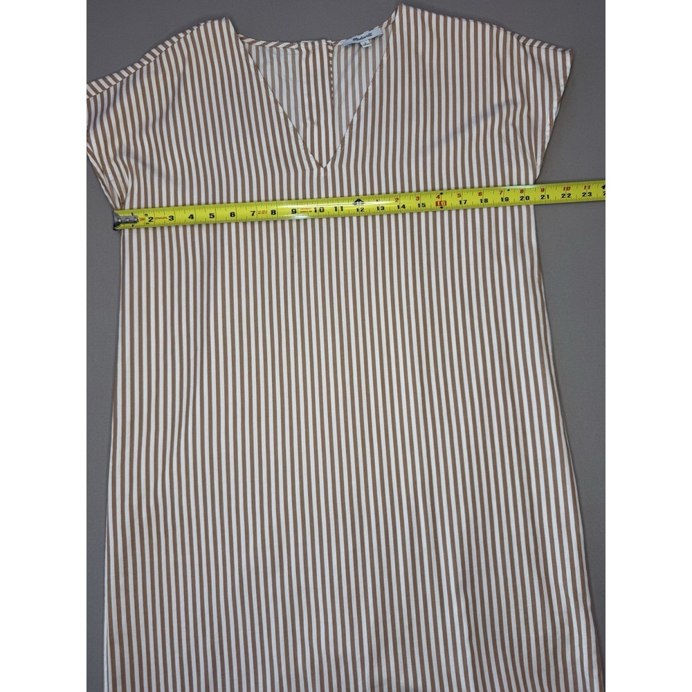 Madewell Top Womens Medium Brown White Casual Beach Lightweight Tunic - Picture 8 of 11